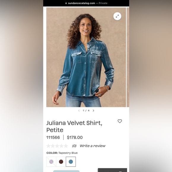 Sundance Blue Western Snap Velvet Shirt XS - Picture 11 of 11